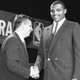 Charles Barkley is drafted 5th overall by the Philadelphia 76ers in the 1984 draft. (Photo credit: Marty Lederhandler/AP)